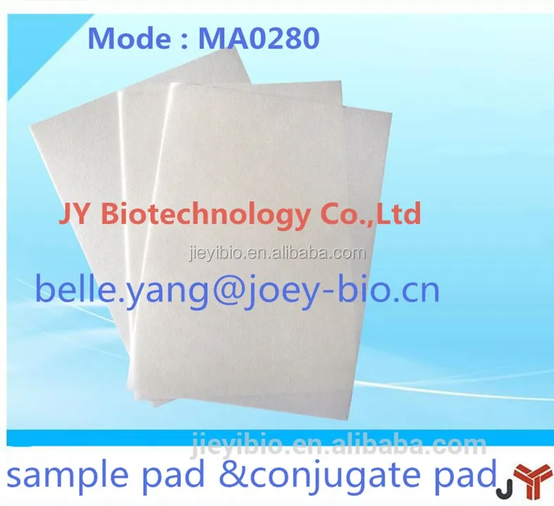 Gold Colloidal Conjugate Pad(Polyester fiber membrane) rapid test paper JY-JZ108