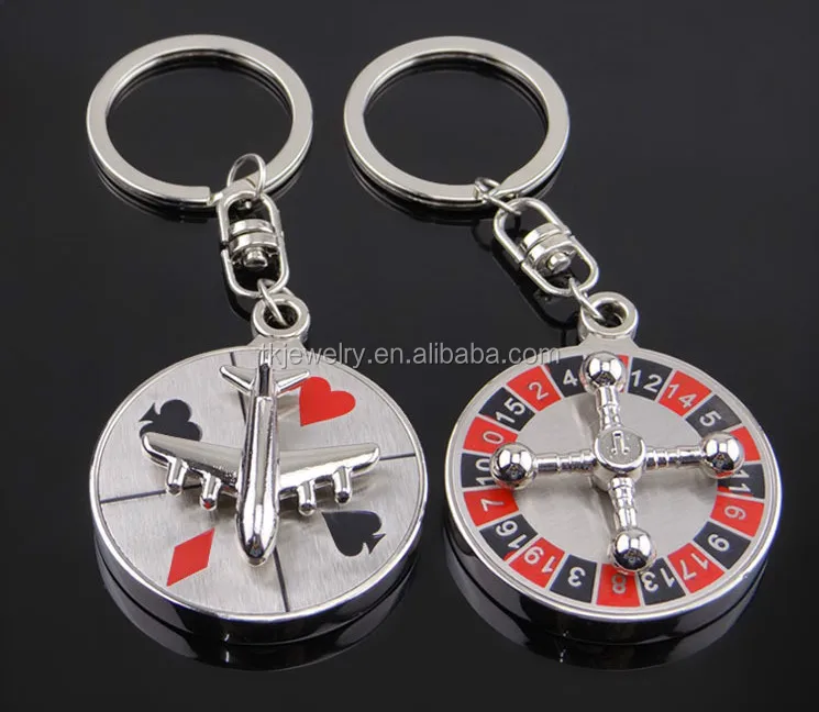 Hot Sale Gift Key chain Russian turntable Key chain Mini air Plane Metal Key rings For Game Gifts