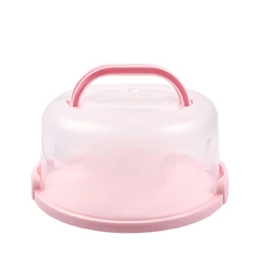 Cupcake storage dome plastic clear cake container with handle