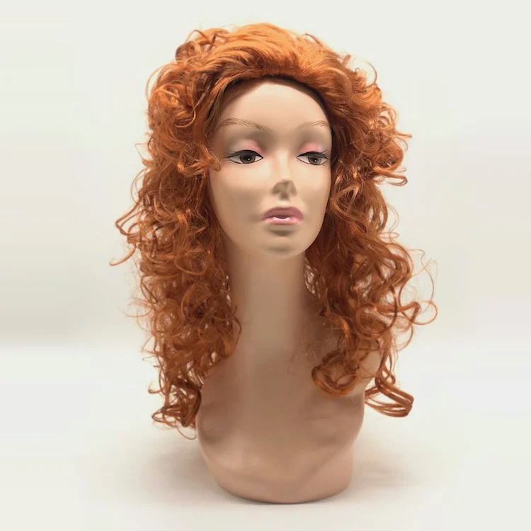 Costume wig mermaid long curly kids wig