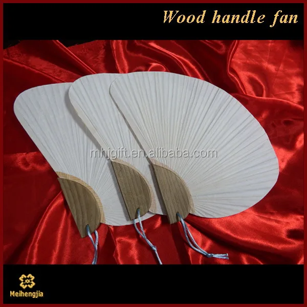 The Newest hot-sale Knives wooden hand white paper Korea fan