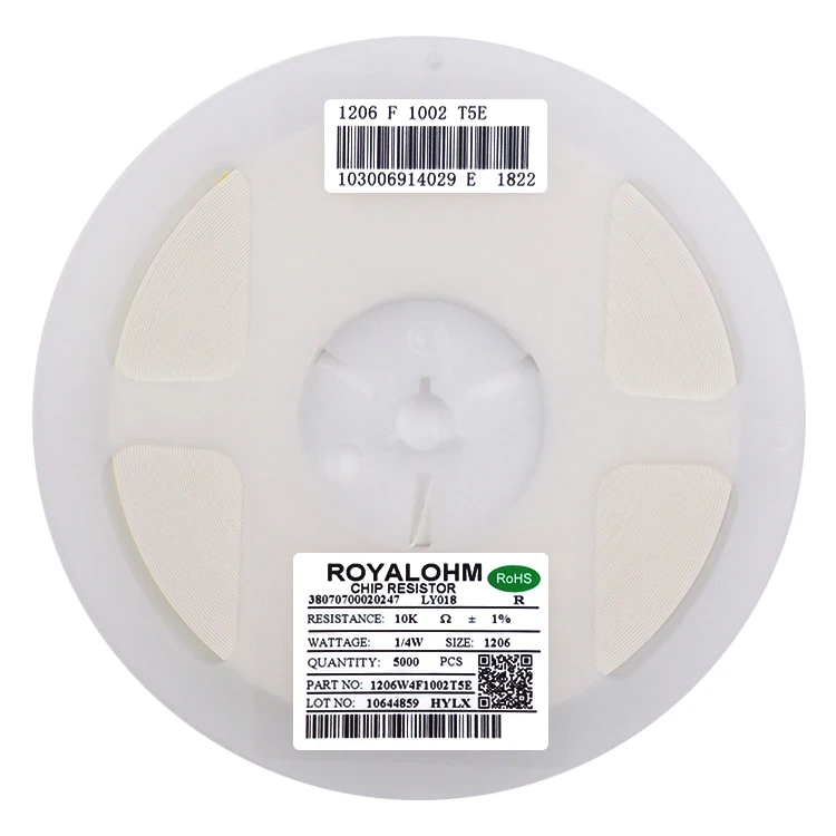 SMD resistor 1/4W 1/3W Thick Film 1.5K/15K/150K/1.5M/0.15/1.5/15/150 ohm 5% 1% 1206 Resistance