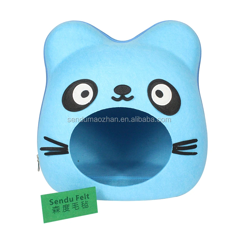 
Best selling Handmade Felt Cat House felt cat cave wool felt cat bed cave 