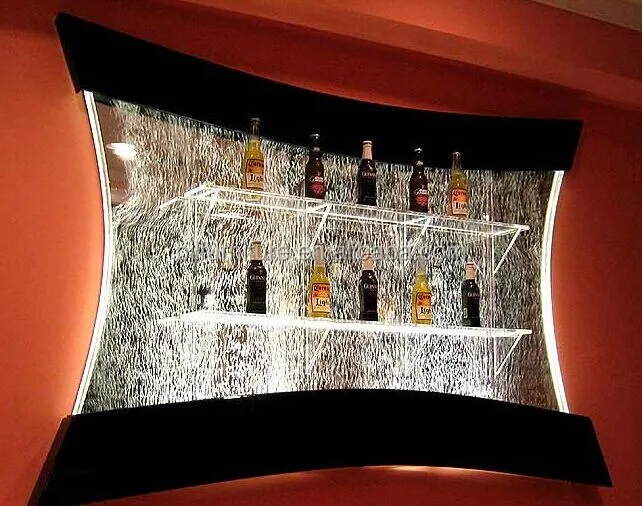 modern luxury furniture antique led water bubble wine cabinet restaurant furniture