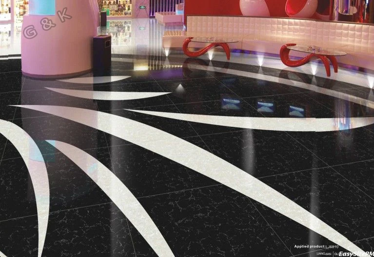 Puletty Series 60X60 Industrial Sublimation Gloss Black Ceramic Tile