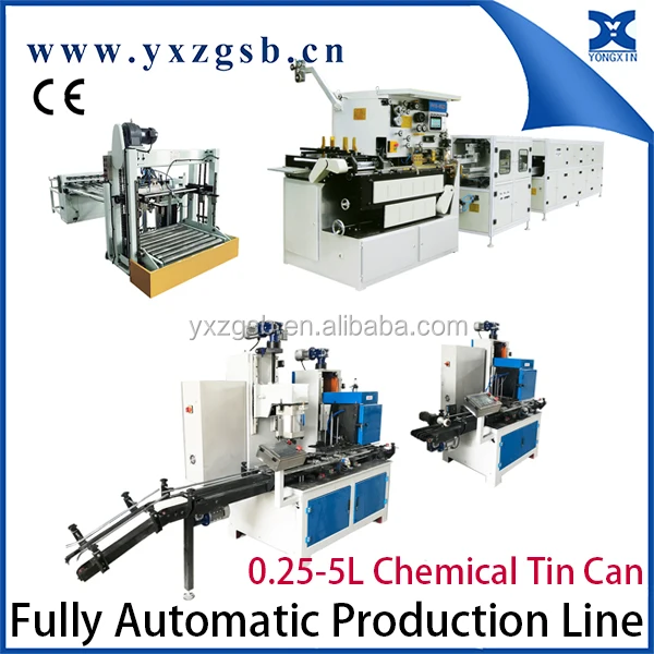 Tailor Made Turn Key Solution 0.25-5L Chemical Round Tin Can Making Machines in Production Line