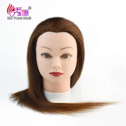 Голова манекена из 100% человеческих волос Remy, тренировочная голова для стрижки волос, пластиковая голова манекена, Кукольная голова
