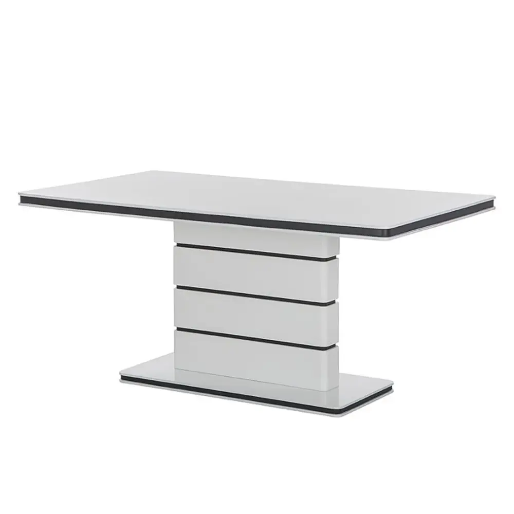 Индивидуальный белый роскошный элегантный домашний Выдвижной Стол Из высокоглянцевого ДВП для столовой