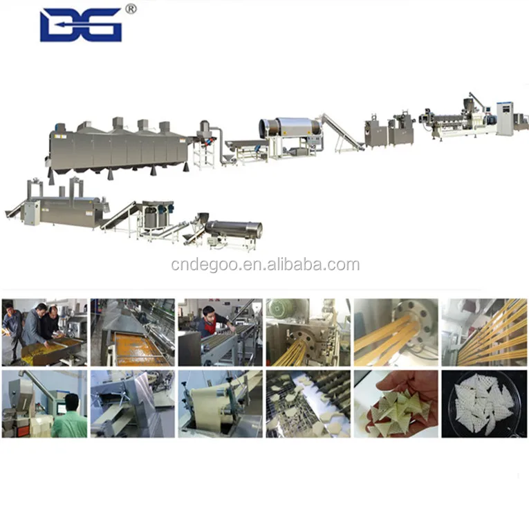 
Automatic fry 2d snacks pellet making machine frying puff 2d/3d corn snack pellet extruder 