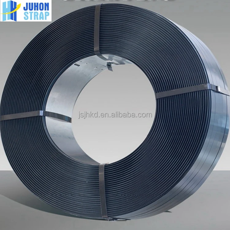 Blue tempered steel strapping for binding and packaging