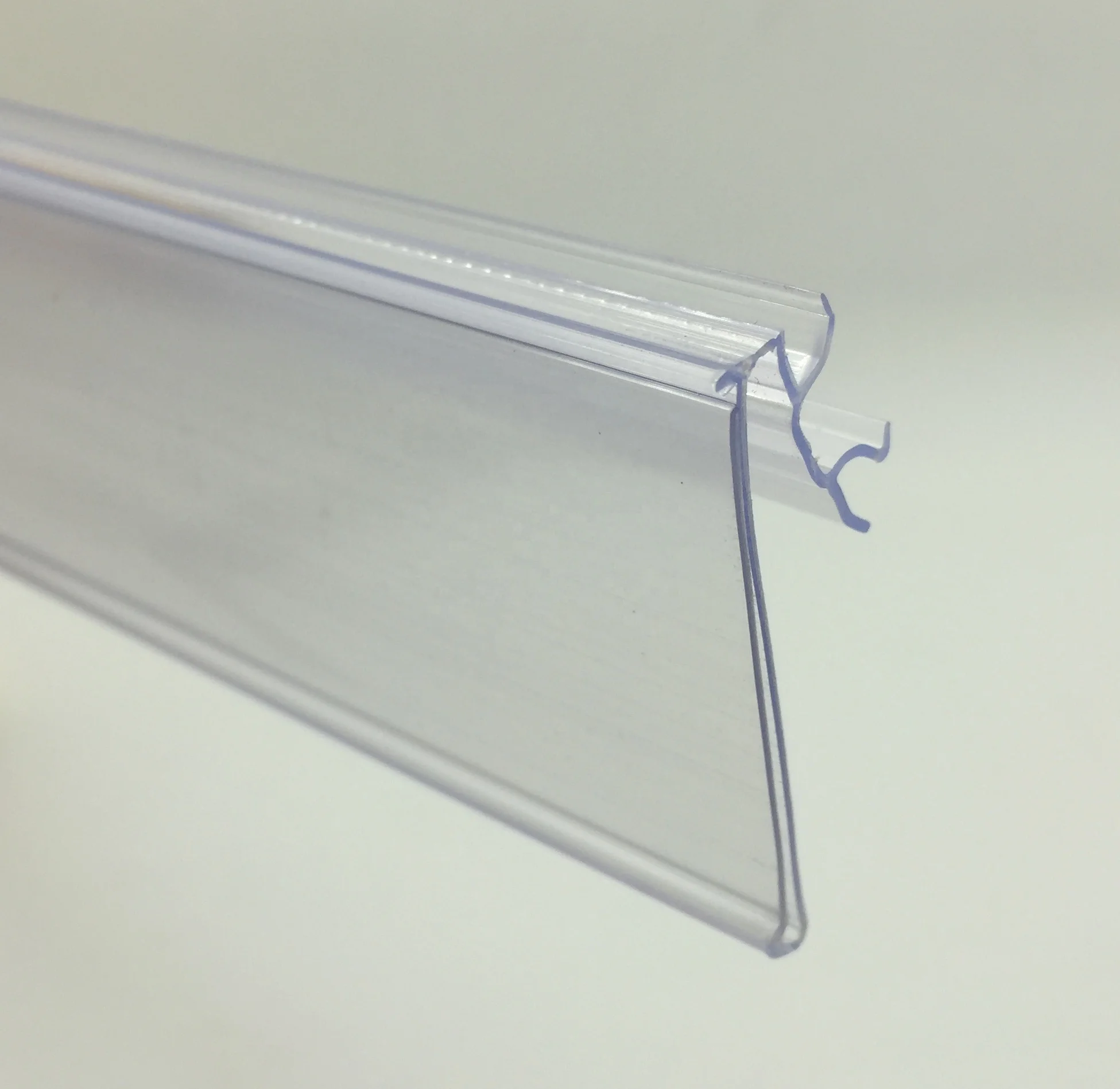 Store retail Supermarket 12~15mm H C channel shelf flip up data strip/ fruits and vegetables price tag display label holder