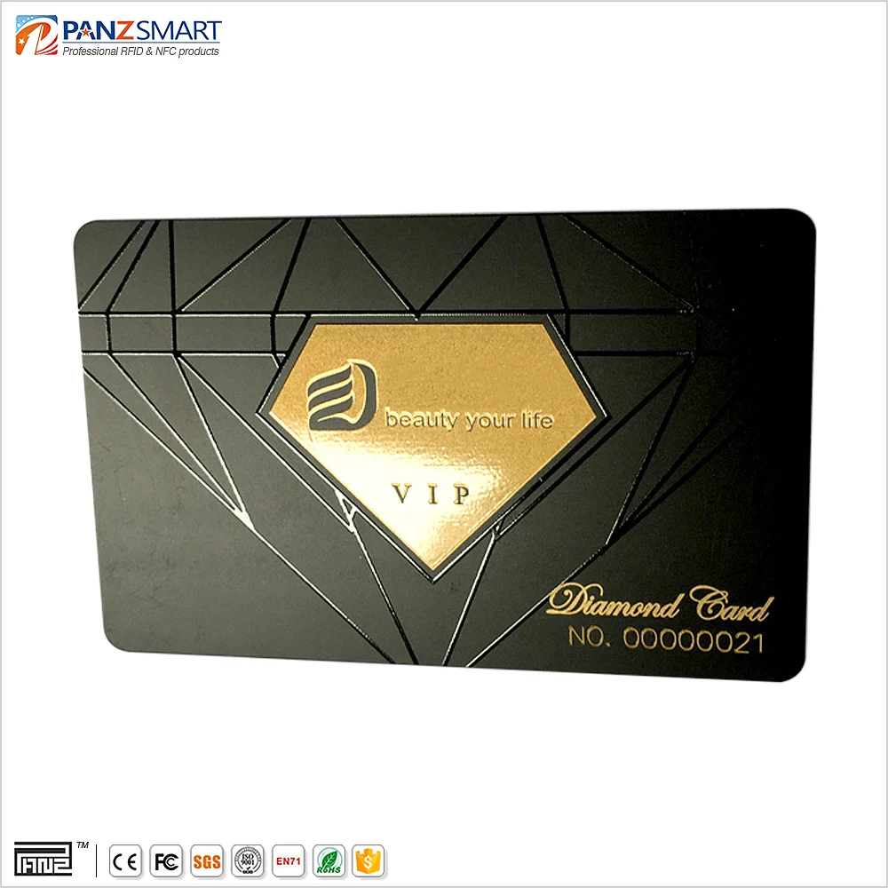 Custom Printing CR80 PVC Plastic membership card embossed number Business Card cheap plastic pvc gift card with gold foil