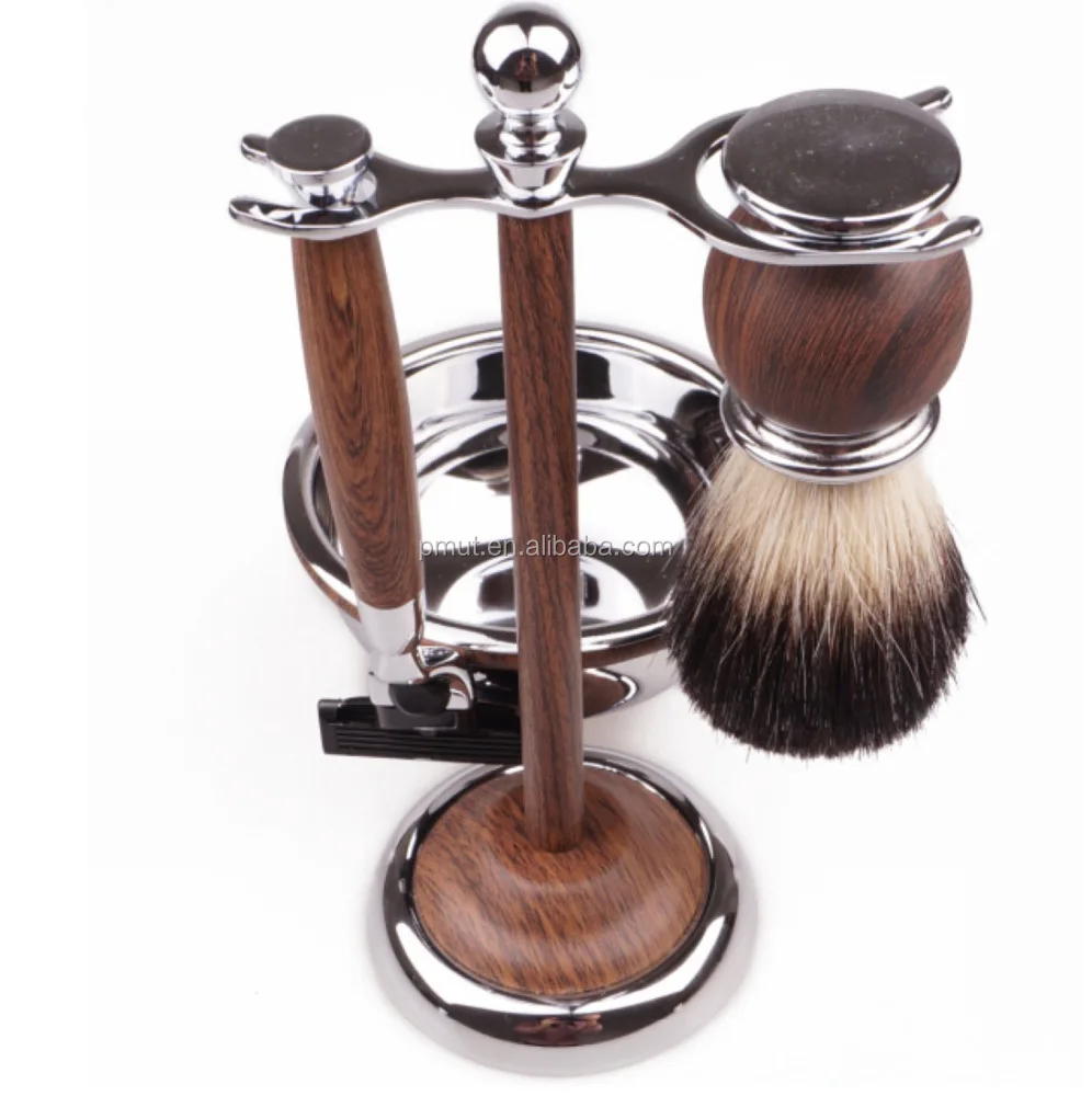 Baoli high-grade shaving brush set beard brush with razor stand customer logo for men shaving
