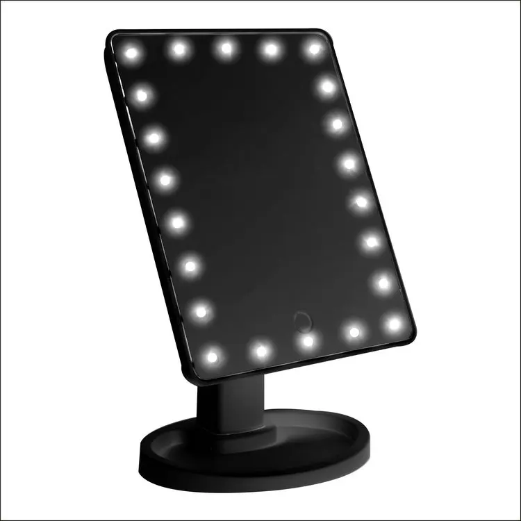 2019 Private Label Led Lighted Travel Makeup Mirror Desktop Make Up Mirror With Lights