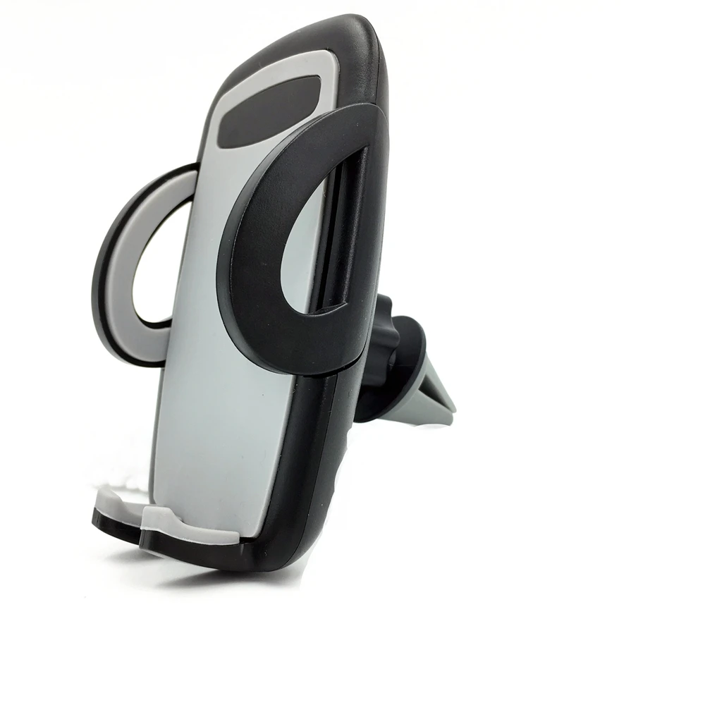 Mobile Phone Holder with One Button Release for Clamping on Car Air Vent