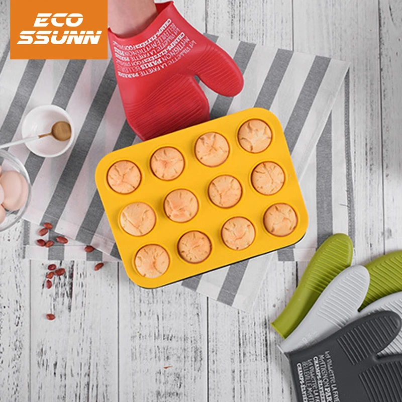 professional heat resistant bbq microwave silicone kitchen rubber cooking hand Barbecue oven gloves