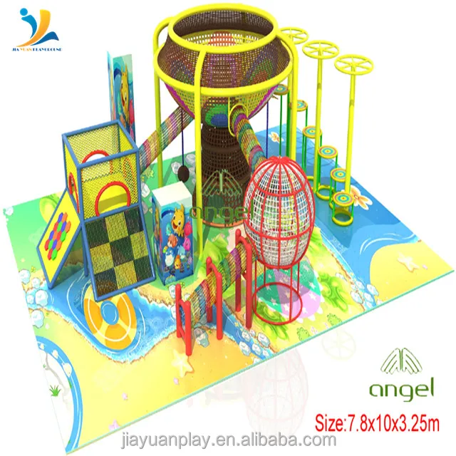 
kids colorful nylon rope knitted net playground 
