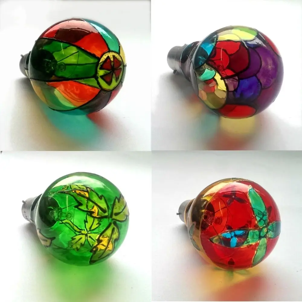 Hand Painted Light Bulb Psychedelic Assorted Design