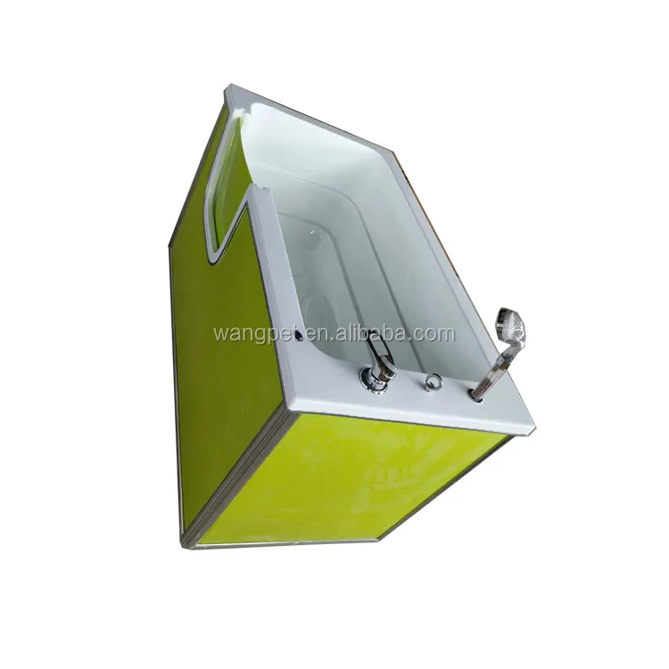 
dog grooming tub Pet bathtub removable side door dog wash machine fiberglass dog bathing tub acrylic pink bathtub 