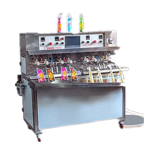 Hongfa patent 2,4,6,8,12 nozzle head Stainless steel 304 ss Inflatable plastic Bottle Shaped  bag  filling machine