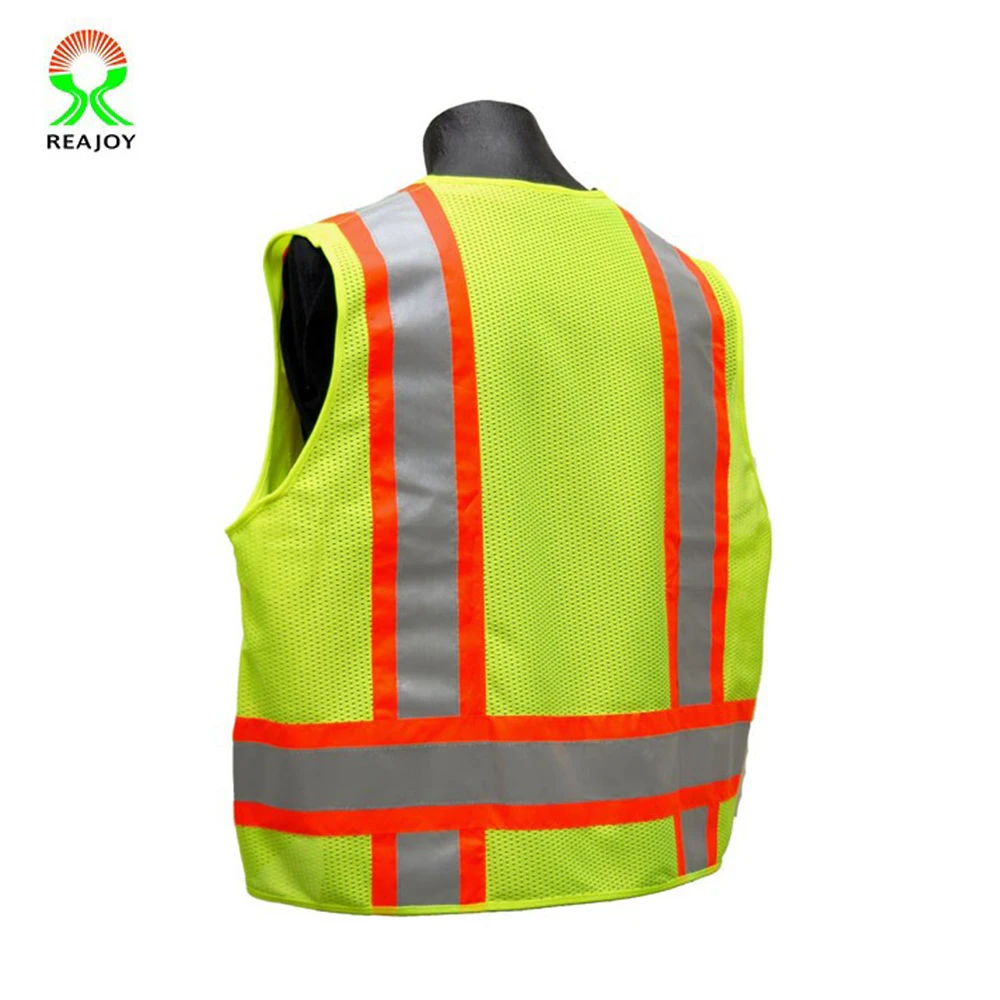 Custom reflective warning ansi class 2 safety vest