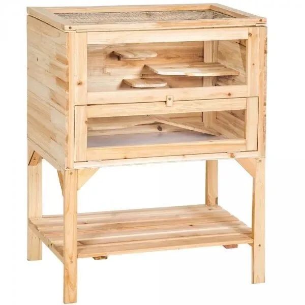 MSH-H002 Double Decker indoor Wooden Hamster Cage indoor with Running area