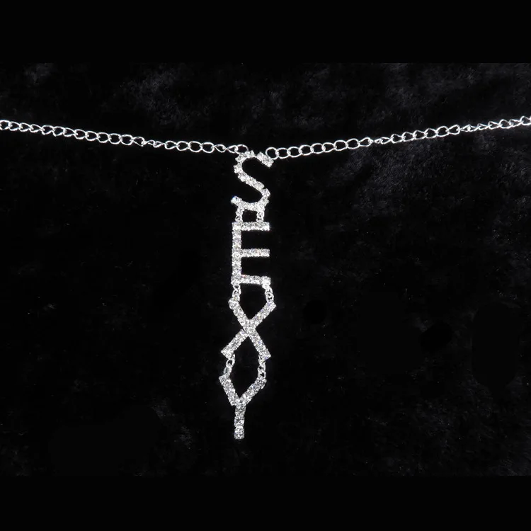 
Sexy pattern rhinestone pendant waist chains G0005 