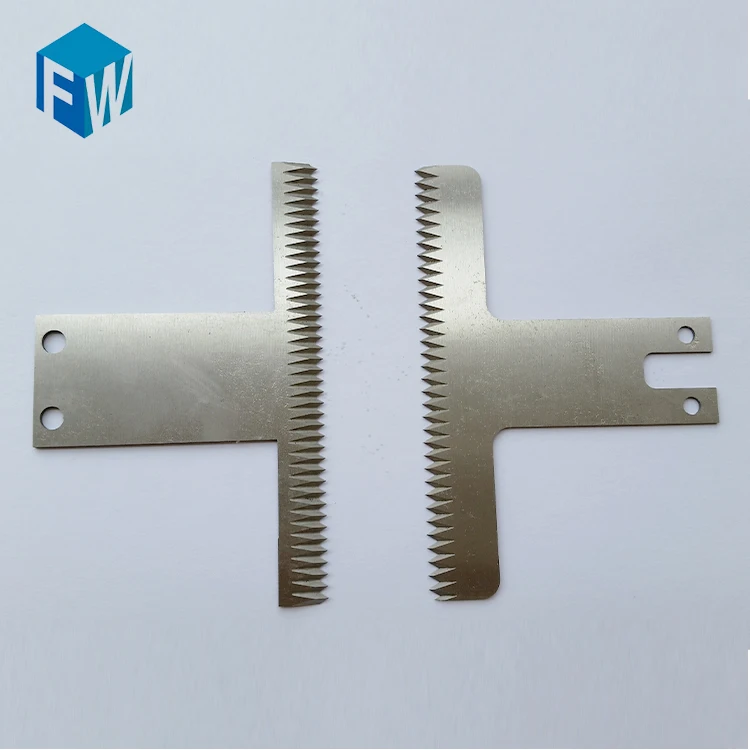 
FangWei HSS stainless steel material serrated sealing packing blades for bag cutting 