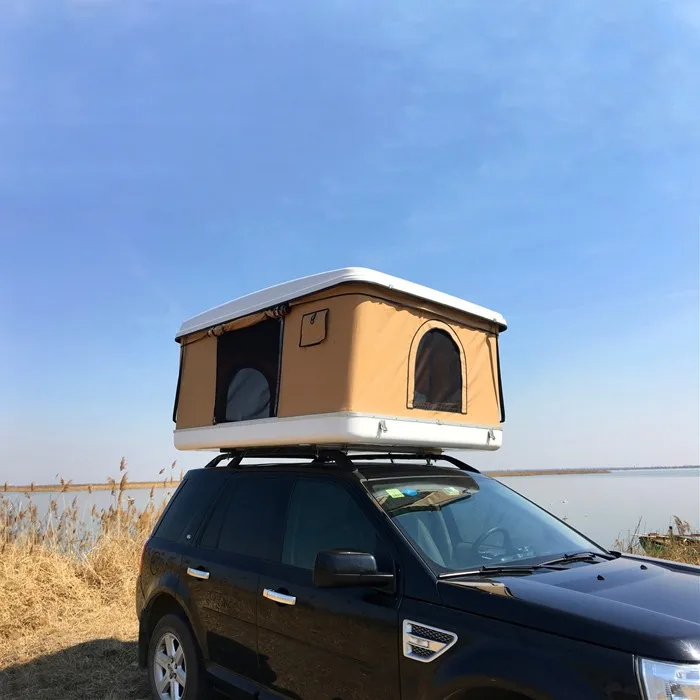 Fiberglass pop up hard shell roof top tent