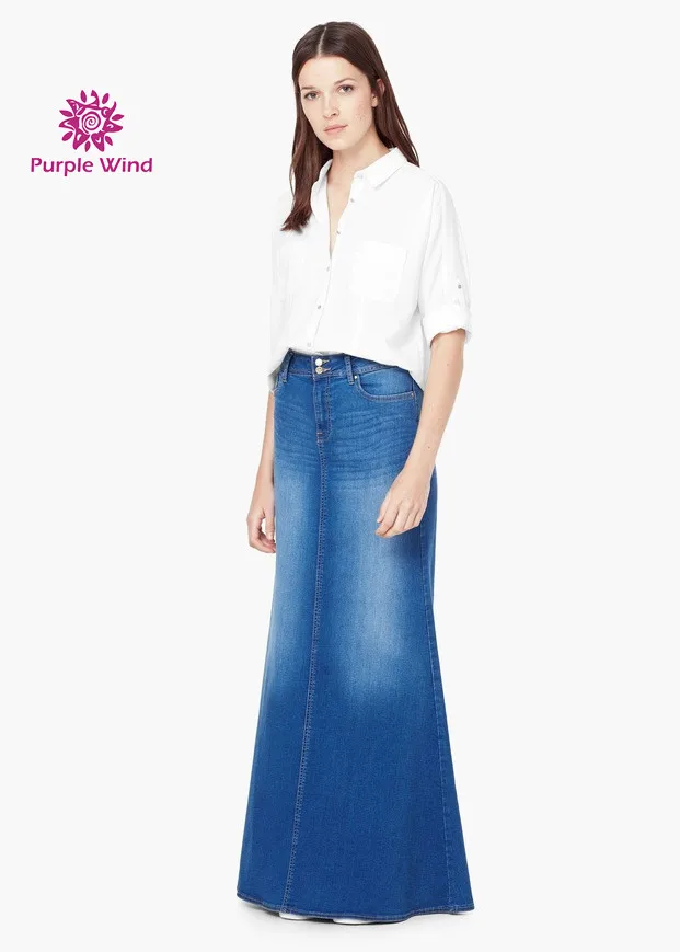 Wholesale high quality denim dress women long denim jeans skirts jeans models dessess