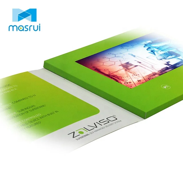 Китайская Фабрика ЖК Цифровая видеоброшюра поздравительная открытка для приглашения