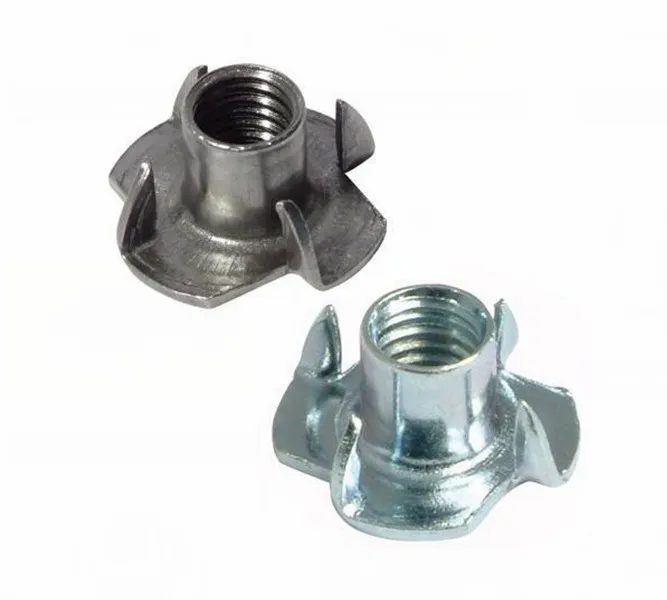 Stainless steel small size M2 M3 M4 M5 M6  three prongs insert tee nut for furniture