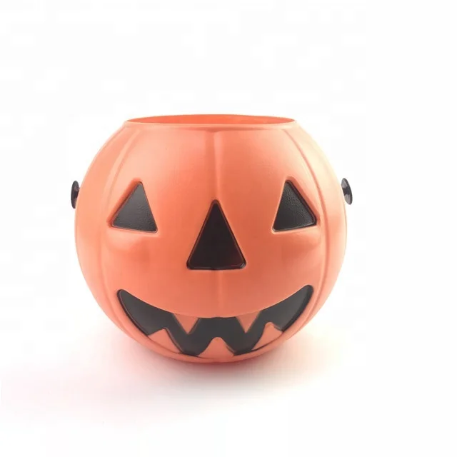 Горячая Распродажа, пластиковый ведро для конфет в виде тыквы на Хэллоуин/ведро/цилиндр