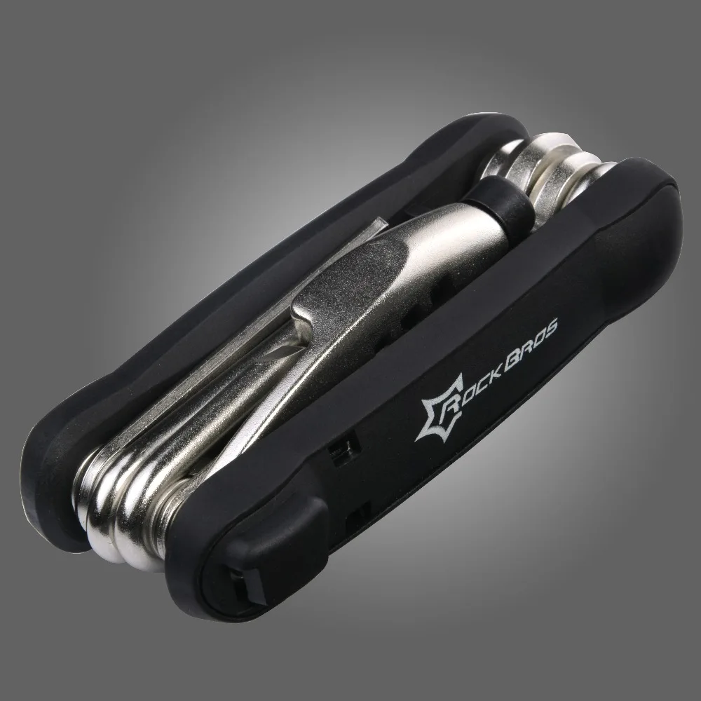 Набор инструментов ROCKBROS, многофункциональный инструмент из нержавеющей стали для ремонта горных велосипедов, 11 в 1