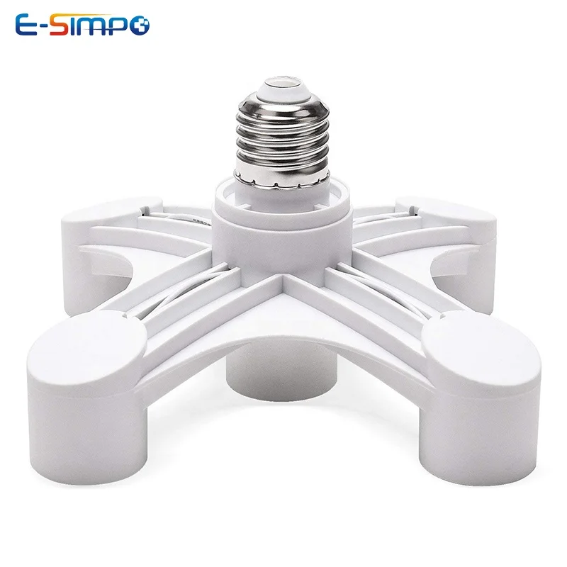 
Paw Model 5-in-1 E26/E27/E40 to E27 Screw Light Socket Splitter Adapter Extender, E27 Lamp holder splitter 