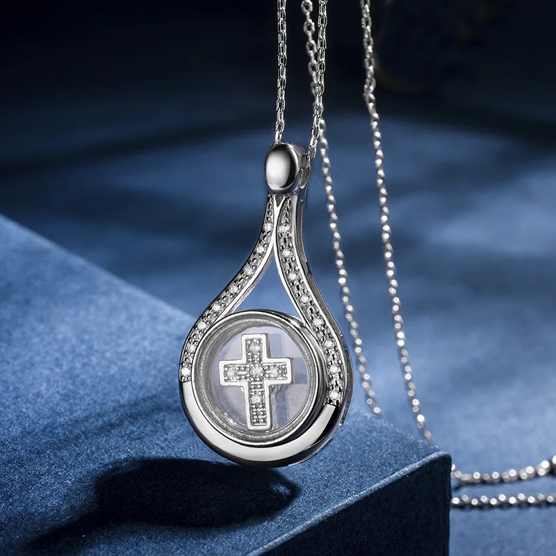 925 sterling silver jewellery pendant necklace valentines day gift rotatable pendant accessories wholesalers china (no chain)