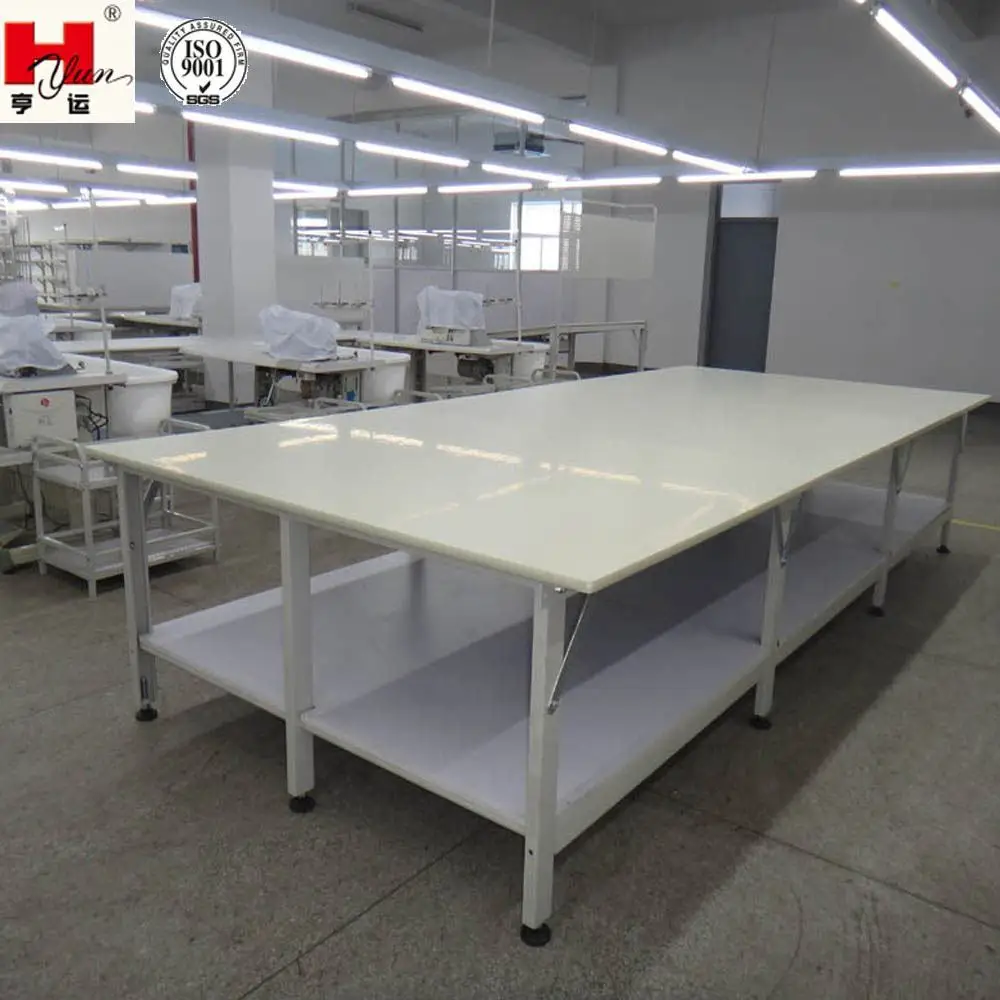 
High Quality Garment Industry Two Tiers Packing Table With Six Persons 