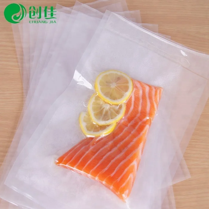 Vacuum Transparent Pressing Plastic Shrinkable Bag Frozen Fresh Pumped Food Vacuum Bag