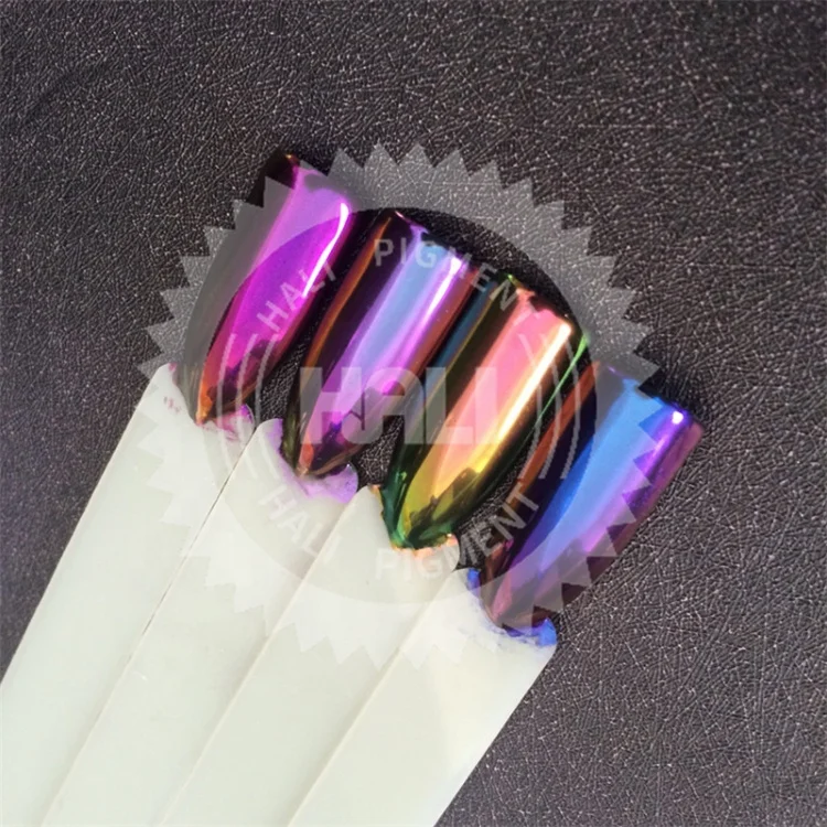 1 Box Chrome Pigment Powder Nails Powder Mirror Color Shift Pigment Hali Chameleon Nail Art Glitter for Gel Nail Polish DIY