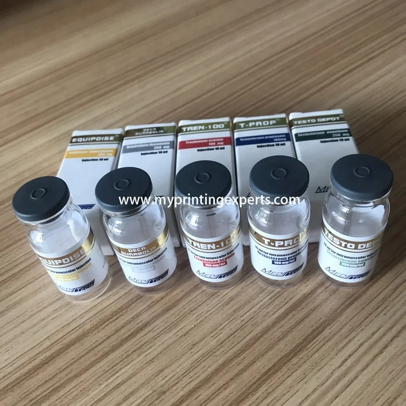 Professional print quality gold foil label for 10ml vial