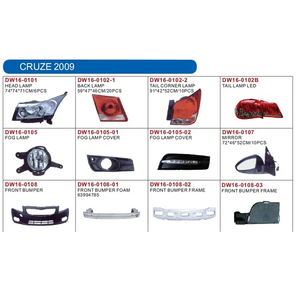 auto lamp and body parts for CHEVROLET CRUZE 2009