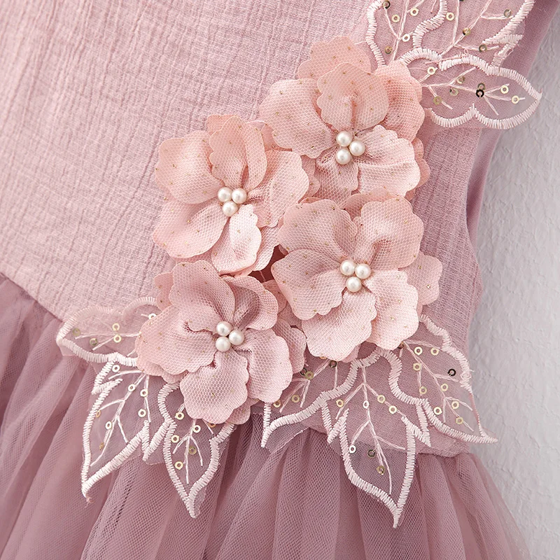 Alibaba En Espanol With Flower Decoration Kids Model Girls Dresses For 7 Year Olds