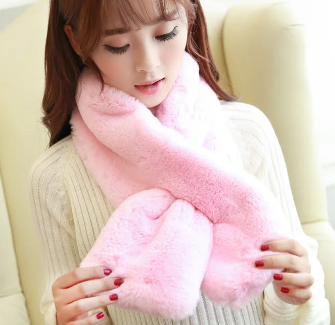 winter neck warmer fashion fake fur scarf for ladies faux fur scarf