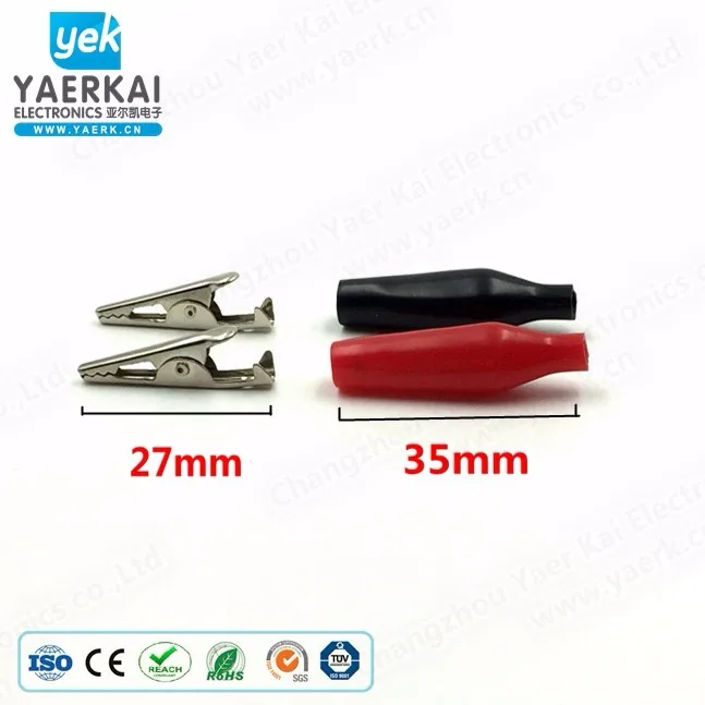 ROSH small matel strong safty crocodile alligator clip with PVC
