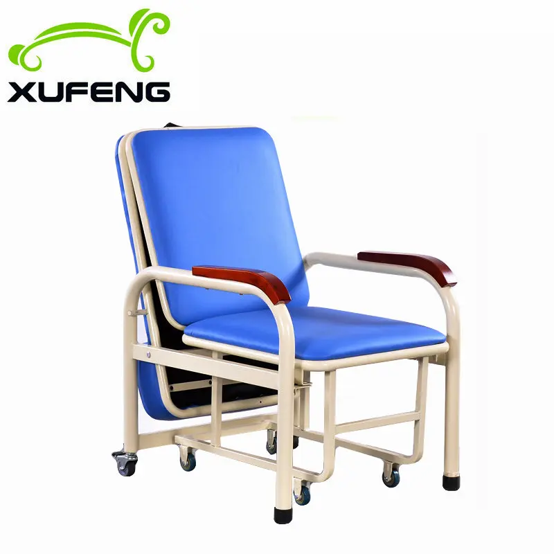Hospital Cheap Foldable Patient Accompany Chair, Hospital Recliner Chair Bed