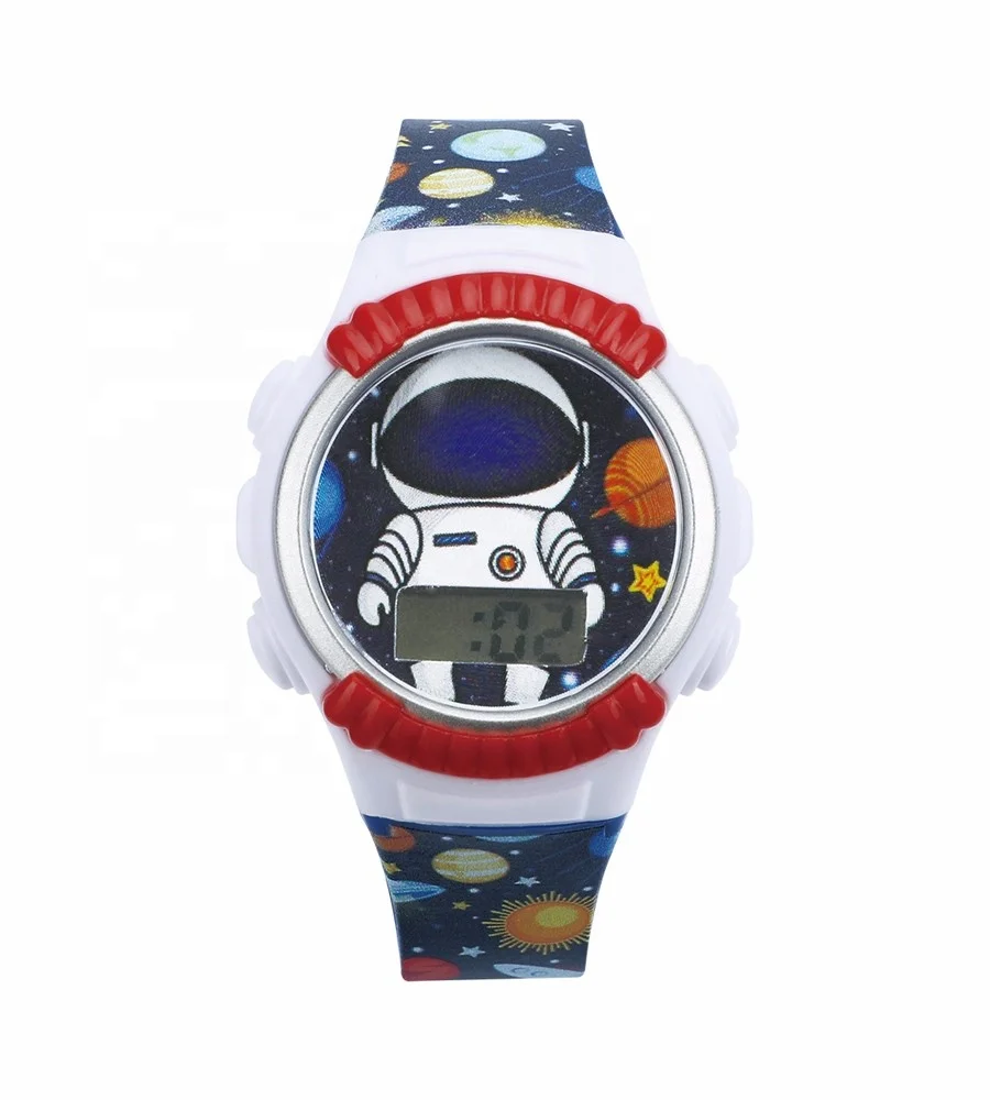 lcd watch for kids can custom cartoon and logo for gift and promotion