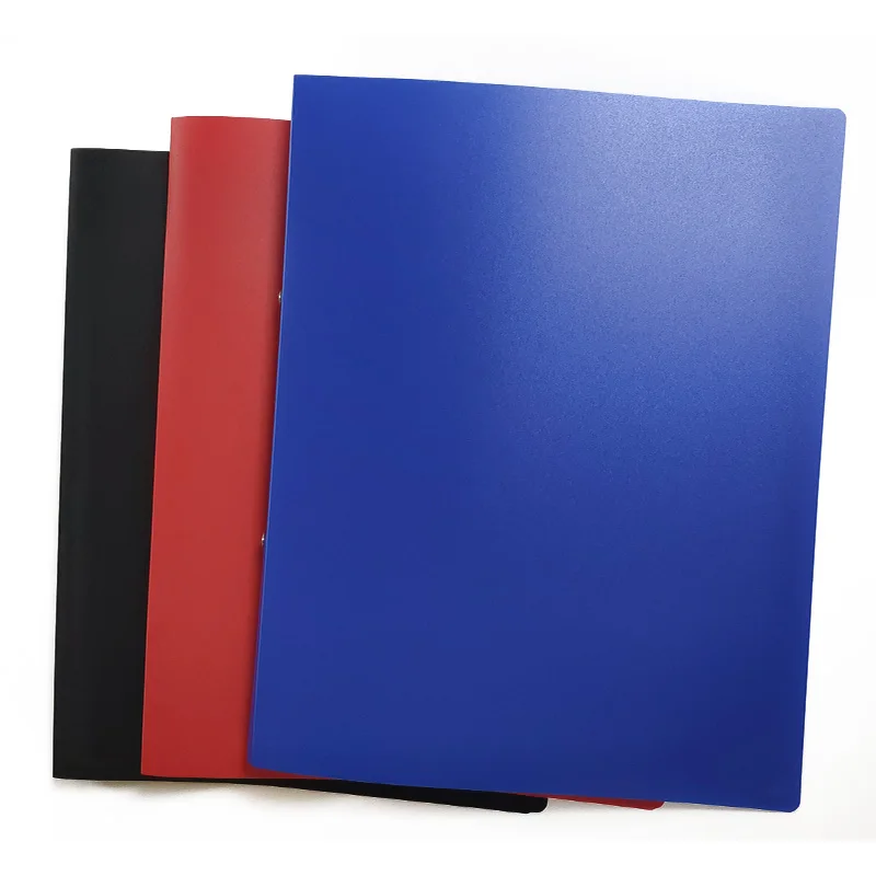 
PP matte plastic folder 4 ring binder folder PP clip file folder with custom design 