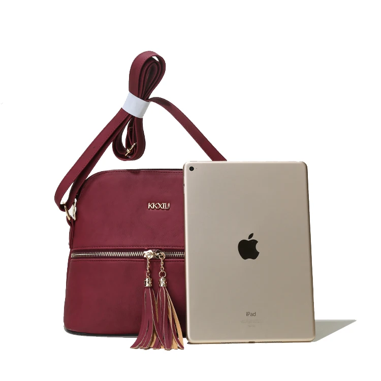 2021 Amazon Best Seller Medium Crossbody Bag with Tassel and Zipper Pocket