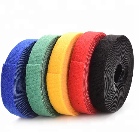 Фабричная двухсторонняя тканевая лента с крючком и петлей с логотипом на заказ высокого качества