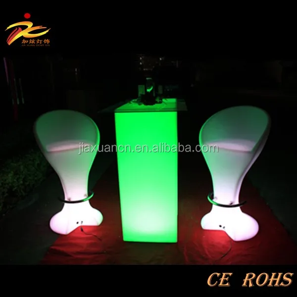 
Hot Sale Linear Low Density Polyethylene LED illuminated bar stool 